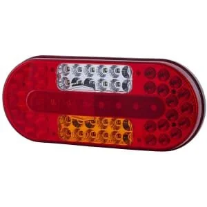 Hella ValueFit - 2VP357017011 - Rear Light LH LED, Rectangular, 10/, Red/Amber/Transparent, Bolt On, mm