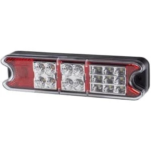 Hella ValueFit - 2VP357021011 - Rear Light LED, Rectangular, 10/, Red/Yellow, Bolt On, MM, 21 LED
