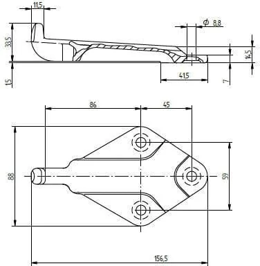 Hesterberg - 6030077 - Hook For Over Centre Fastener