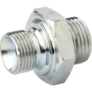 Knomi - B21011015700608 - Straight Connector, 3/8 inches BSP - 3/4 inches-16 UNF