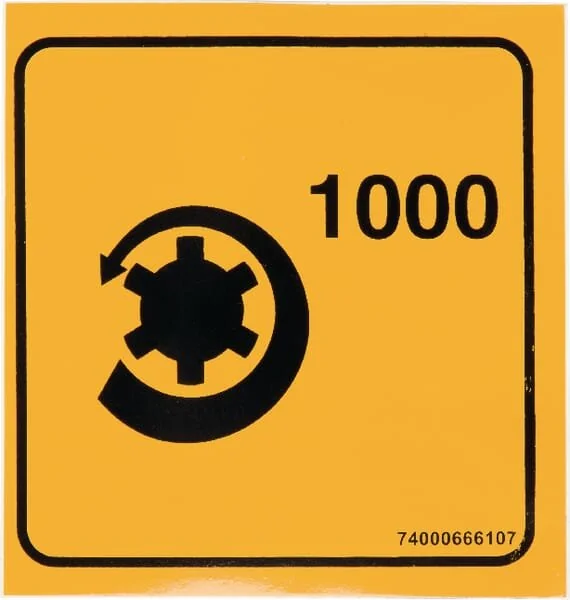 Kongskilde - 74000666107 - Decal 1,000rpm
