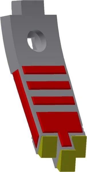 Kramp - 008352CN1 - Cultivator Point 223x83mm Hardened, 1 Hole