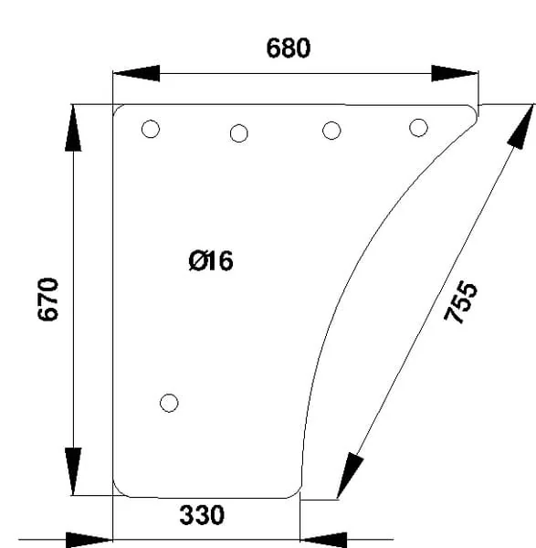 Kramp - 247811030960N - Door Glass Lower