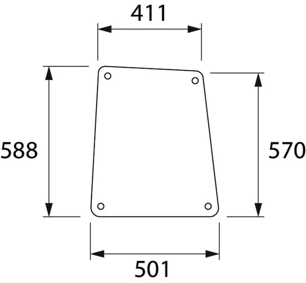 Kramp - 294810040300N - Side Glass
