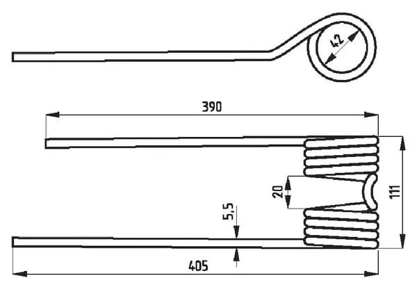 Kramp - 3350PZ340 - Tine