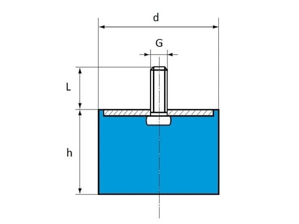 Kramp - 5020D55 - Vibration Damper TYPE D