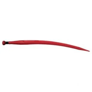 Kramp - 519360020 - Loader Tine, Curved, Square Section 35.5x585mm, Pointed Tip With Mm Nut, Red