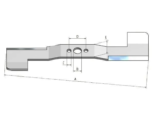Kramp - 72531VH7000KR - Blade Set (2pcs) Top And Bottom, 528mm, Hole And 21mm, PrecisionCut