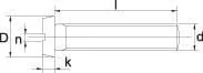 Kramp - 841060P100 - Slotted Cheese Head Screw DIN84 Steel Zinc-Plated 4.8