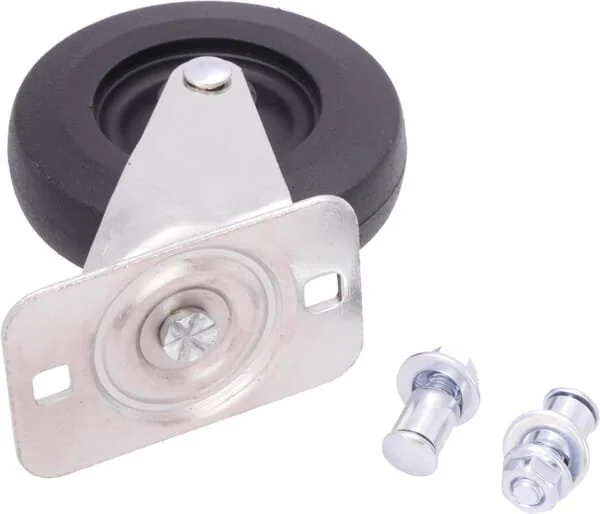 Kramp - BE26001 - Caster Wheel Swivel, Rubber Wheel: Diameter 76, Plate Fitting, MVP
