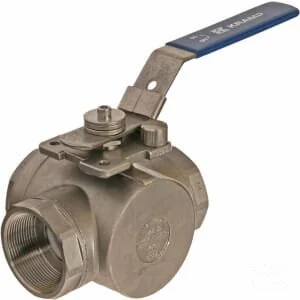 Kramp - BV3L2FSS - 3-Way Ball Valve L Stainless Steel