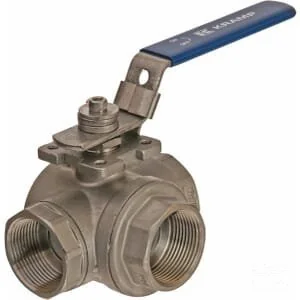 Kramp - BV3T114FSS - 3-Way Ball Valve T Stainless Steel