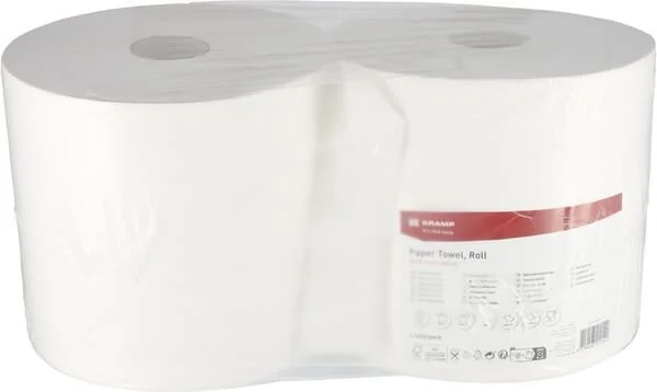 Kramp - CP21103KR - Paper Towel, White Roll, 28cm x 370m, 2ply, Outer, 2 Rolls