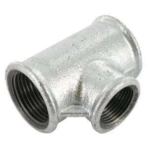 Kramp - FG130134 - T Piece Galv 1 Inches x 3/4 Inches