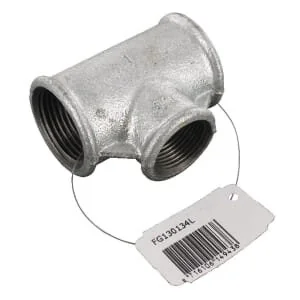 Kramp - FG130134L - T Piece Zinc-Plated 1 Inches x 3/4 Inches