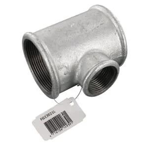 Kramp - FG13021L - T Piece Zinc-Plated 2 Inches x 1 Inches