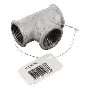 Kramp - FG13034L - T Piece Zinc-Plated