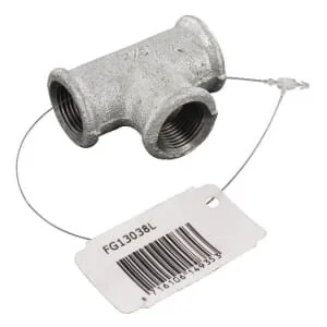 Kramp - FG13038L - T Piece Zinc-Plated
