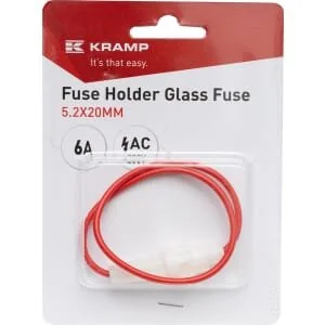 Kramp - FH5220TP - Fuse Holder Glass Fuse 6A AC 5.2x20mm