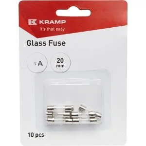 Kramp - FS1001A - Glass Fuse 1A 20mm (x10)
