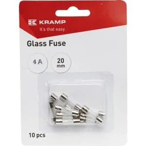Kramp - FS1004A - Glass Fuse 4A 20mm (x10)