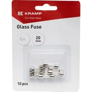 Kramp - FS1006A - Glass Fuse 6A 20mm (x10)