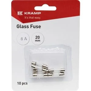 Kramp - FS1008A - Glass Fuse 8A 20mm (x10)