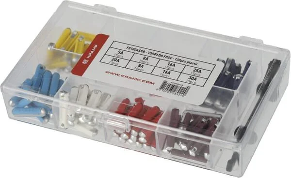 Kramp - FS100ASSB - Torpedo Fuse Plastic Assortment Box (120 pcs)