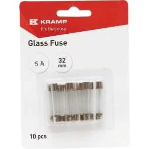 Kramp - FS1505A - Glass Fuse 5A 32mm (x10)