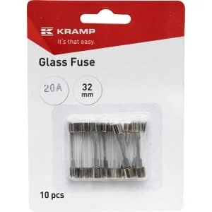 Kramp - FS1520A - Glass Fuse 20A 32mm (x10)
