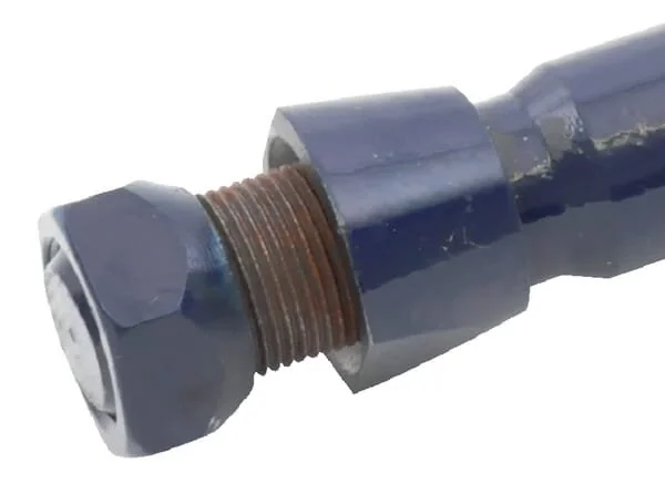 Kramp - FT410451KR - Loader Tine, Straight, Star Section 35x1100mm, Pointed Tip With M22x1.5mm Nut, Blue