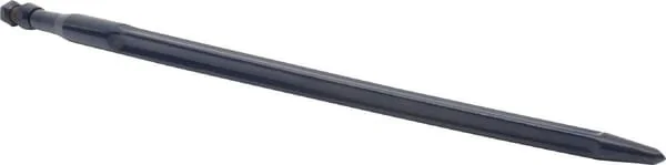 Kramp - FT484326KR - Loader Tine, Straight, Star Section 35x820mm, Pointed Tip With M22x1.5mm Nut, Black