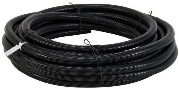 Kramp - FTBL32025 - Protection Tube 32mm 25m Flexible Corrugated, Open, Black
