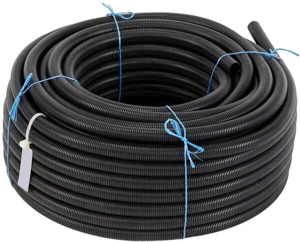 Kramp - FTBLC16050 - Protection Tube 16mm 50m Flexible Corrugated, Closed, Black