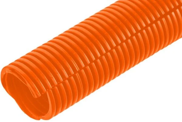 Kramp - FTOR16050 - Protection Tube 16mm 50m Flexible Corrugated, Open, Orange
