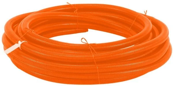 Kramp - FTOR25025 - Protection Tube 25mm 25m Flexible Corrugated, Open, Orange