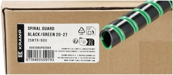 Kramp - KBV20BGP025KR - Spiral Guard Black/Green 20-27 25m