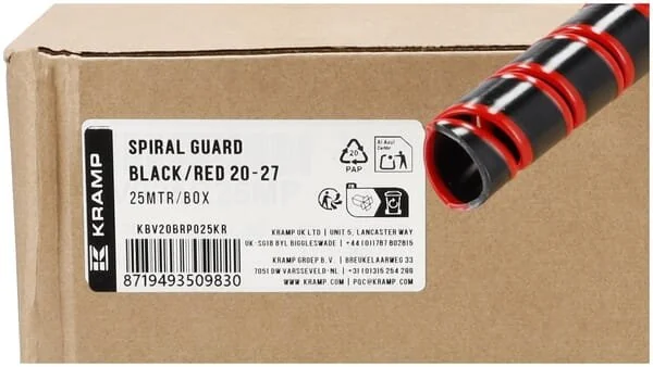 Kramp - KBV20BRP025KR - Spiral Guard Black/Red 20-27 25m
