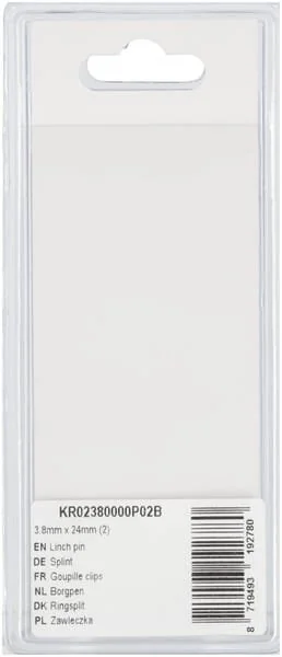 Kramp - KR02380000P02B - Linch Pin 3.8mm x 24mm (2)