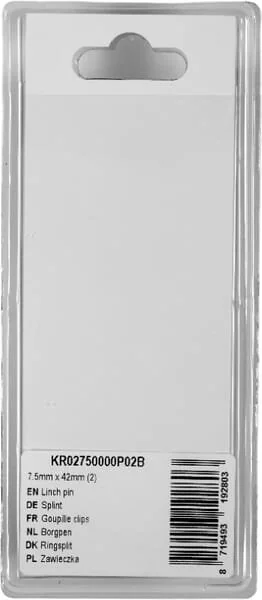Kramp - KR02750000P02B - Linch Pin 7.5mm x 42mm (2)