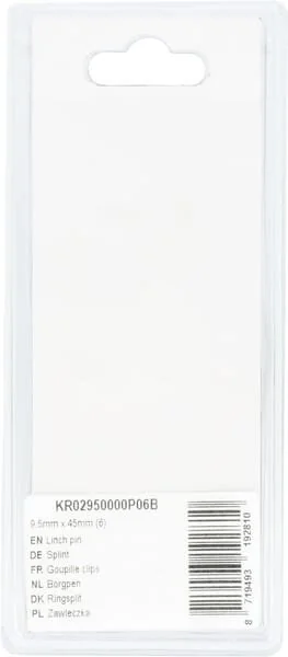 Kramp - KR02950000P06B - Linch Pin 9.5mm x 45mm (6)