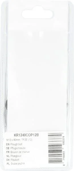 Kramp - KR1240COP12B - Plough Bolt M12x40mm, TF2E (12)