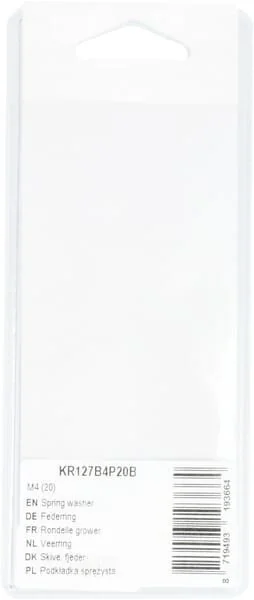 Kramp - KR127B4P20B - Spring Washer M4 (20)