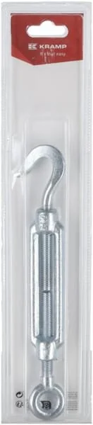 Kramp - KR148010HGP01B - Turnbuckle Hook/Eye M10x210-295mm (1)