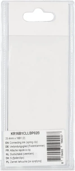 Kramp - KR16B1CLLBP02B - Connecting Link (Spring Clip) 25.4mm x 16B1 (2)