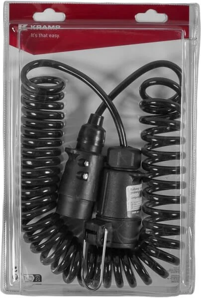 Kramp - KR484063P01B - Spiral Extension Cable 7 Pin - 5m, M/F (1)