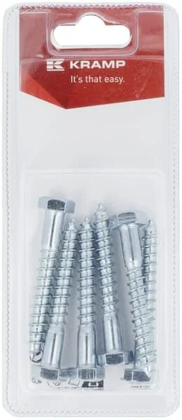 Kramp - KR571860P06B - Wood Screw M8x60mm (6)