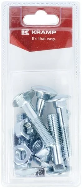 Kramp - KR6031050P06B - Coach Nut And Bolt M10x50mm, 4.6 (6)