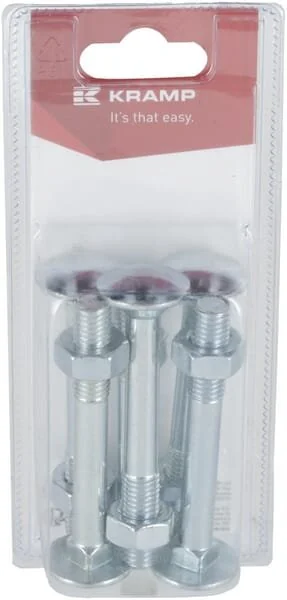 Kramp - KR6031080P06B - Coach Nut And Bolt M10x80mm, 4.6 (6)