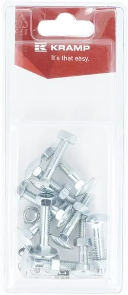 Kramp - KR603630P10B - Coach Nut And Bolt M6x30mm, 4.6 (10)